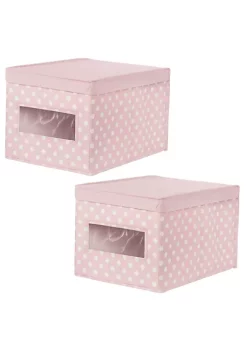 Coupon ✨ MDesign Lidded Fabric Box with Window Set 12" x 15.5" x 10" 🛒