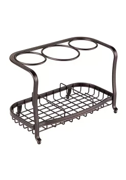 Deals 🌟 MDesign 3-Section Countertop Hair Tool Rack 🔥 -Storage Basket Store Belk 3262