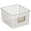 Best deal 🤩 MDesign Wire Basket with Label Holder 9" x 10" x 6" 🔔 -Storage Basket Store Belk 3275