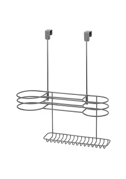 Outlet 😉 MDesign Compact Over Cabinet Door Hair Styling Tool Rack 🔥 -Storage Basket Store Belk 3289