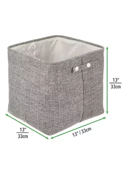 Wholesale 😀 MDesign Cotton Bin with Handles 13" x 13" x 13" ✔️ -Storage Basket Store Belk 3302