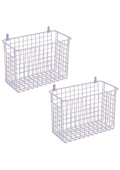 Promo 🌟 MDesign Wall Mount Wire Basket 6" x 12" x 8" 🧨 -Storage Basket Store Belk 3318