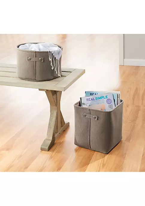 Deals ✔️ MDesign Round Cotton Bin with Handles 12" x 12" x 8" ❤️ 3 Deals ✔️ MDesign Round Cotton Bin with Handles 12" x 12" x 8" ❤️ - Image 2