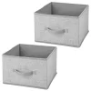 Outlet 🛒 MDesign Fabric Bin with Front Handle Set 11" x 11" x 8" ❤️ -Storage Basket Store Belk 3351