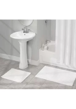 Promo 👏 MDesign Cotton Ribbed Bath Mat Set 🛒 -Storage Basket Store Belk 351