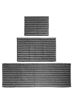 Promo 👏 MDesign Cotton Ribbed Bath Mat Set 🛒 -Storage Basket Store Belk 353