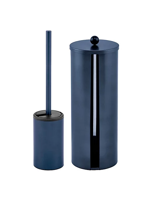 Buy 🥰 MDesign Stainless Steel Toilet Paper Canister with Bowl Brush 👍 4 Buy 🥰 MDesign Stainless Steel Toilet Paper Canister with Bowl Brush 👍 - Image 2