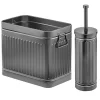 Best deal ❤️ MDesign Metal Bowl Brush + Wastebasket Set 👏 -Storage Basket Store Belk 422