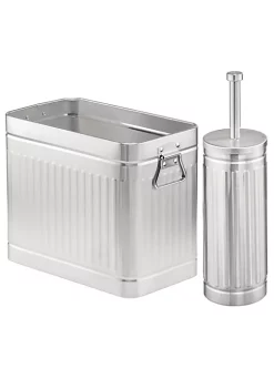 Best deal ❤️ MDesign Metal Bowl Brush + Wastebasket Set 👏 -Storage Basket Store Belk 425