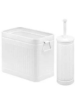 Best deal ❤️ MDesign Metal Bowl Brush + Wastebasket Set 👏 -Storage Basket Store Belk 428