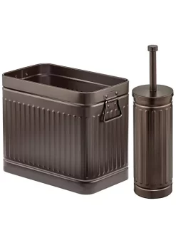 Best deal ❤️ MDesign Metal Bowl Brush + Wastebasket Set 👏 -Storage Basket Store Belk 429