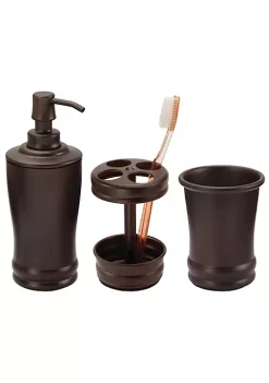 Discount 🛒 MDesign Soap Pump, Toothbrush Holder + Rinsing Cup Set 👏 -Storage Basket Store Belk 477