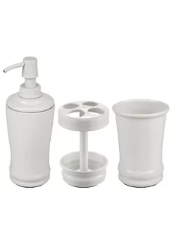 Discount 🛒 MDesign Soap Pump, Toothbrush Holder + Rinsing Cup Set 👏 -Storage Basket Store Belk 478