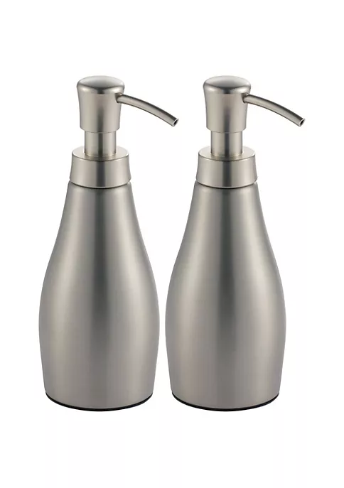 Budget π₯° MDesign Stainless Steel Liquid Soap Dispenser Set β 4 Budget π₯° MDesign Stainless Steel Liquid Soap Dispenser Set β - Image 2