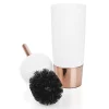 Cheap 🌟 MDesign Metallic Toilet Bowl Brush with Holder 🔥 -Storage Basket Store Belk 591