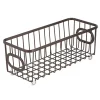 New ✔️ MDesign Wire Basket with Handles 10" x 6" x 4" 👍 -Storage Basket Store Belk 607