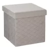 New 🔔 MDesign Tufted Cube Storage Ottoman with Padded Lid 🌟 -Storage Basket Store Belk 611