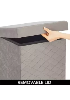 New 🔔 MDesign Tufted Cube Storage Ottoman with Padded Lid 🌟 -Storage Basket Store Belk 613