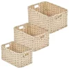 Buy 🎉 MDesign Woven Nesting Basket Set 😀 -Storage Basket Store Belk 617