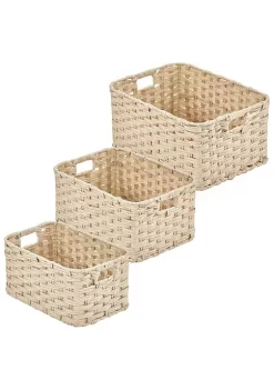 Buy 🎉 MDesign Woven Nesting Basket Set 😀