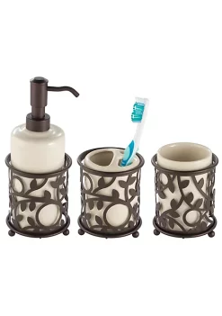 Top 10 👍 MDesign Vine Soap Pump, Toothbrush Holder + Rinsing Cup Set 😉 -Storage Basket Store Belk 637