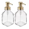Cheapest 😍 MDesign Square Glass Refillable Liquid Soap Dispenser ✔️ -Storage Basket Store Belk 643