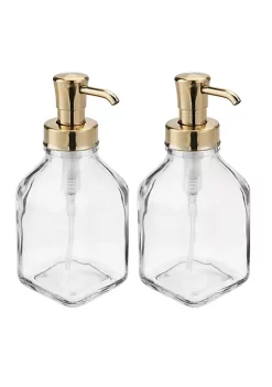 Cheapest 😍 MDesign Square Glass Refillable Liquid Soap Dispenser ✔️ -Storage Basket Store Belk 645
