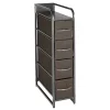 Coupon 🧨 MDesign 4-Drawer Narrow 👗 Dresser with Wood Shelf 💯 -Storage Basket Store Belk 649