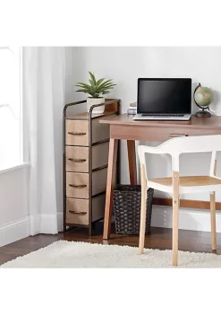 Coupon 🧨 MDesign 4-Drawer Narrow 👗 Dresser with Wood Shelf 💯 -Storage Basket Store Belk 651