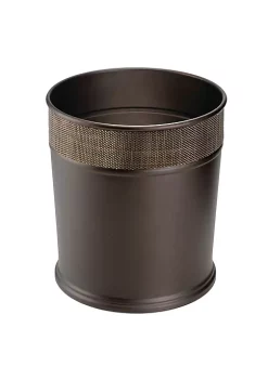 Coupon 😀 MDesign Metal Trash Can with Woven Accents ⌛