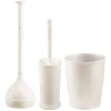 Flash Sale 🔔 MDesign Toilet Brush, Plunger, + Trash Can Set 😉 -Storage Basket Store Belk 676