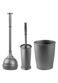 Flash Sale 🔔 MDesign Toilet Brush, Plunger, + Trash Can Set 😉 -Storage Basket Store Belk 678