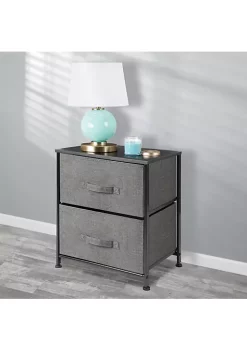 Cheap 🔔 MDesign 2-Drawer Nightstand with Fabric Drawers 👏 -Storage Basket Store Belk 695