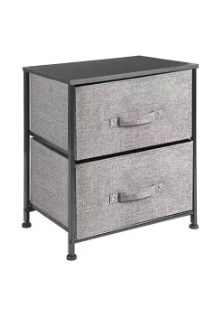 Cheap 🔔 MDesign 2-Drawer Nightstand with Fabric Drawers 👏 -Storage Basket Store Belk 696