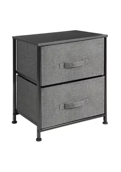 Cheap 🔔 MDesign 2-Drawer Nightstand with Fabric Drawers 👏 -Storage Basket Store Belk 699
