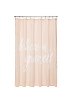 Discount 🤩 MDesign Believe in Yourself Shower Curtain 👏 -Storage Basket Store Belk 704