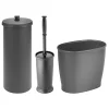 Discount β€οΈ MDesign Toilet Brush, Canister, and Wastebasket Set π₯° 2 Discount β€οΈ MDesign Toilet Brush, Canister, and Wastebasket Set π₯° -Storage Basket Store Belk 720