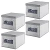Top 10 🧨 MDesign Lidded Fabric Box with Window Set 12" x 15.5" x 10" ⭐ -Storage Basket Store Belk 726