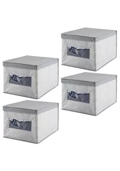 Top 10 𧨠MDesign Lidded Fabric Box with Window Set 12" x 15.5" x 10" β 9 Top 10 𧨠MDesign Lidded Fabric Box with Window Set 12" x 15.5" x 10" β -Storage Basket Store Belk 729