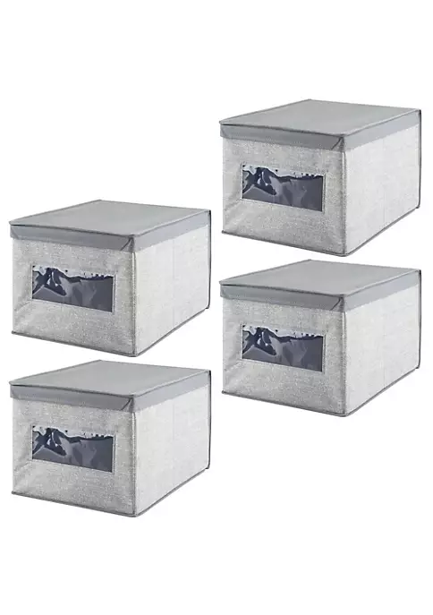 Top 10 𧨠MDesign Lidded Fabric Box with Window Set 12" x 15.5" x 10" β 6 Top 10 𧨠MDesign Lidded Fabric Box with Window Set 12" x 15.5" x 10" β - Image 4