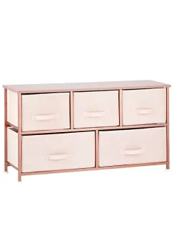 Best Pirce ⌛ MDesign 5-Drawer Wide 👗 Dresser with Fabric Drawers 🥰 -Storage Basket Store Belk 740