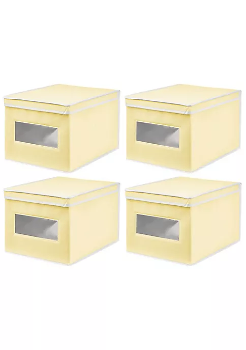 Brand new ๐ MDesign Lidded Fabric Box with Window Set 12" x 15.5" x 10" ๐ฅ 4 Brand new ๐ MDesign Lidded Fabric Box with Window Set 12" x 15.5" x 10" ๐ฅ - Image 2