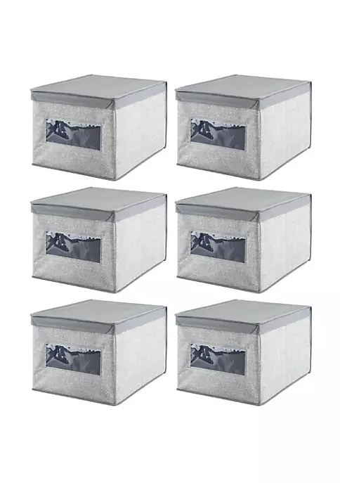 Brand new ๐ MDesign Lidded Fabric Box with Window Set 12" x 15.5" x 10" ๐ฅ 6 Brand new ๐ MDesign Lidded Fabric Box with Window Set 12" x 15.5" x 10" ๐ฅ - Image 4