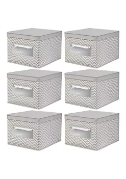 Brand new ๐ MDesign Lidded Fabric Box with Window Set 12" x 15.5" x 10" ๐ฅ 15 Brand new ๐ MDesign Lidded Fabric Box with Window Set 12" x 15.5" x 10" ๐ฅ -Storage Basket Store Belk 752