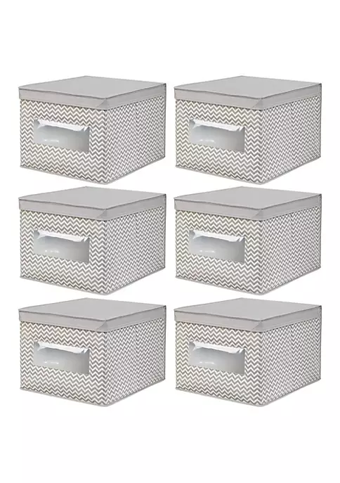 Brand new ๐ MDesign Lidded Fabric Box with Window Set 12" x 15.5" x 10" ๐ฅ 8 Brand new ๐ MDesign Lidded Fabric Box with Window Set 12" x 15.5" x 10" ๐ฅ - Image 6