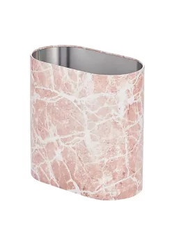 Budget ⭐ MDesign Metal Oval Trash Can 😉 -Storage Basket Store Belk 852