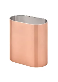 Budget ⭐ MDesign Metal Oval Trash Can 😉 -Storage Basket Store Belk 853