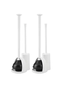 Best Sale ⌛ MDesign Plunger + Toilet Brush Set ✨ -Storage Basket Store Belk 920