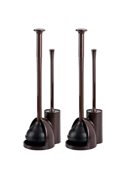 Best Sale ⌛ MDesign Plunger + Toilet Brush Set ✨ -Storage Basket Store Belk 921
