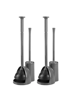 Best Sale ⌛ MDesign Plunger + Toilet Brush Set ✨ -Storage Basket Store Belk 922